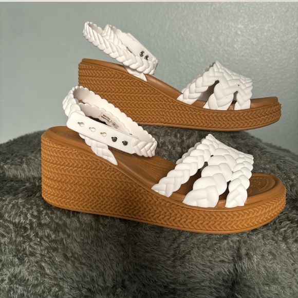 CROCS Shoes - Crocs- Braided Platform Wedge Sandals